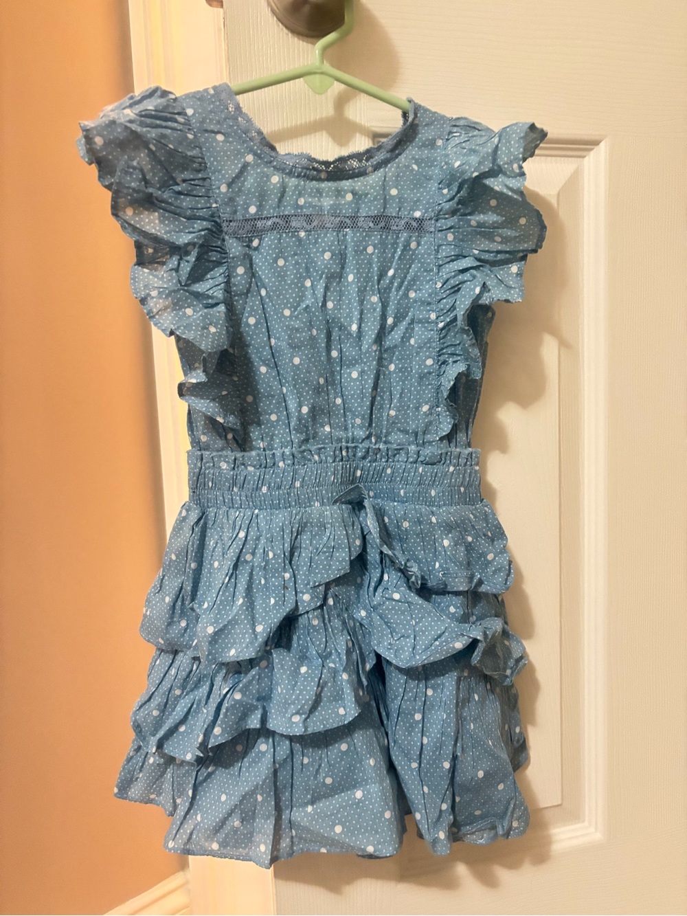 NWT LoveShackFancy Blue Bonnet Decker Dress